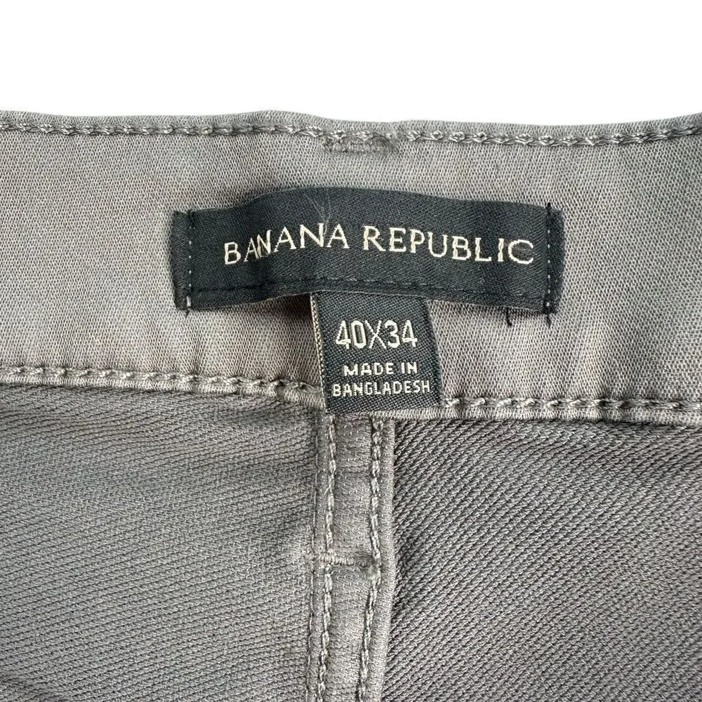 Banana Republic Straight Leg Chino’s Gray Cotton Stretch Men’s Size 40x34